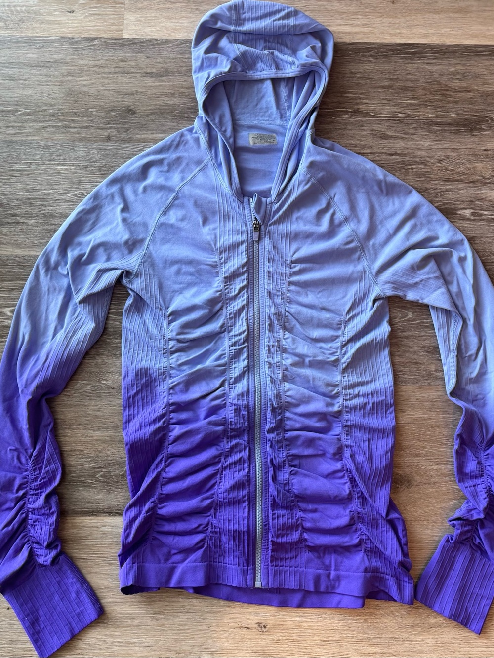 Athleta Women's Purple Ombre Full Zip Jacket Lightweight Running Layer